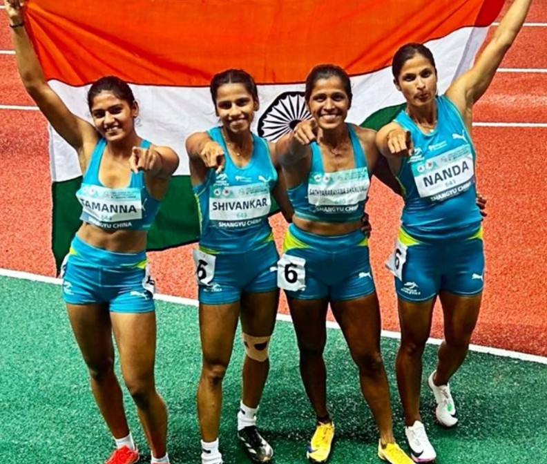 Indian women’s relay team strikes Asian gold