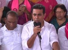 "Switch on Bahubali pumps, provide water to farmers": KTR to Telangana govt