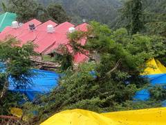 Himachal Pradesh: Heavy rain triggers landslide scare in Shimla's Sanjauli, several houses affected