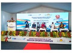 Union Minister of Finance and Corporate Affairs Inaugurates Indoor Sports Complex in Tiruchuli
