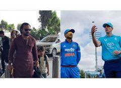 Saif Ali Khan, son Taimur share stands with MS Dhoni at Lord's for India-England series decider