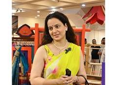 Kangana Ranaut visits Weaves of India Festival, appreciates India's rich handloom heritage