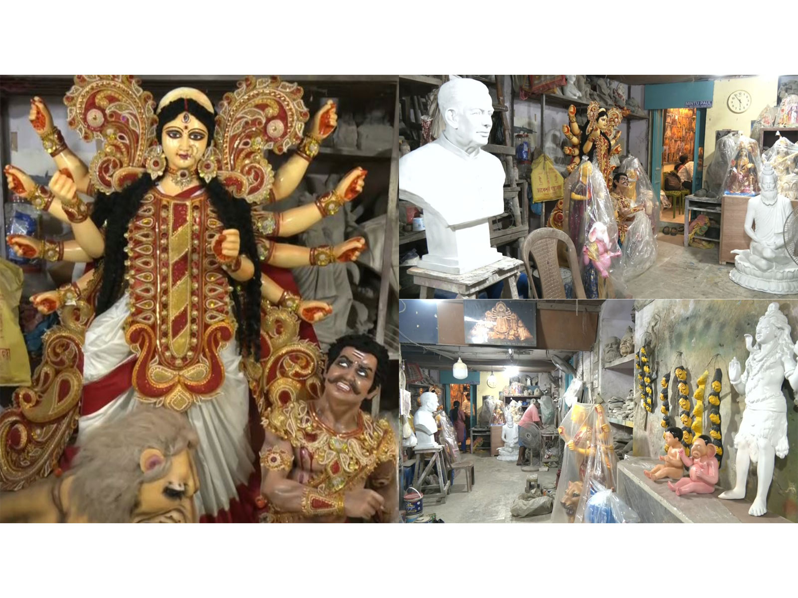 Kolkata: Durga idols being redied at potters' hub Kumartuli   (Photos/ANI)