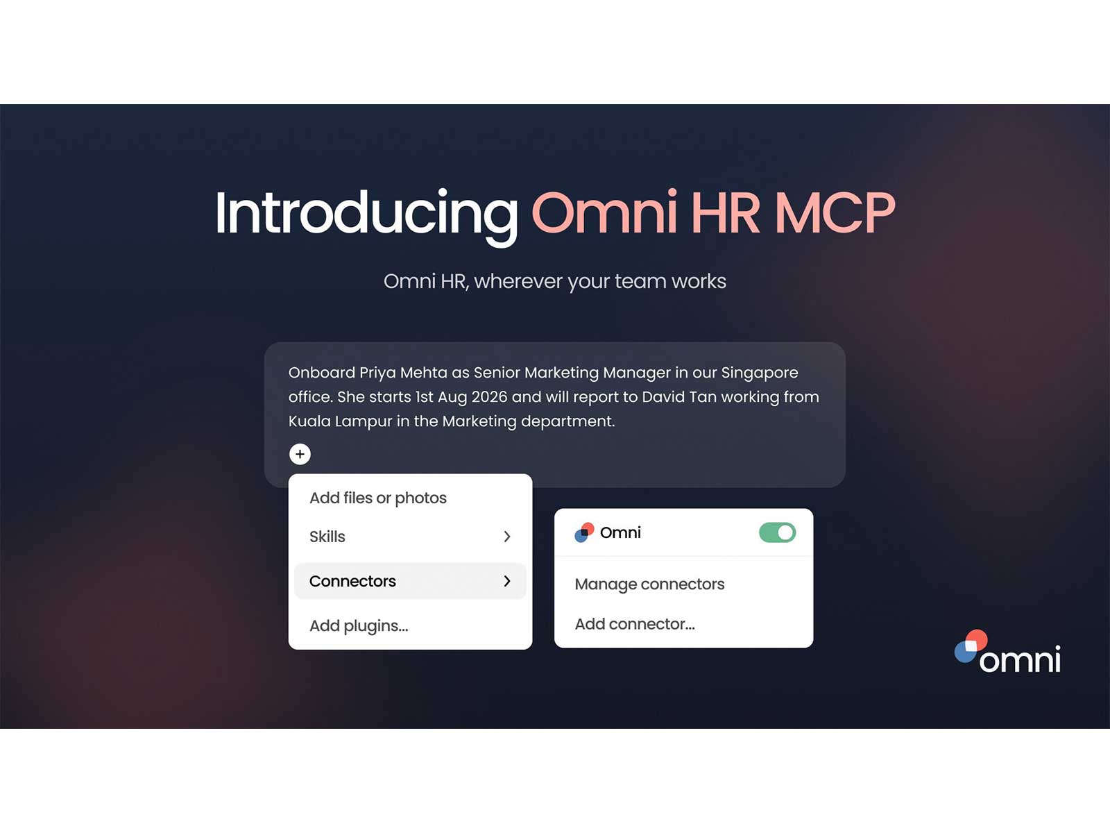 Omni HR Launches Native MCP Integration, Connecting AI Assistants to Live HR Data Omni HR Launches Native MCP Integration, Connecting AI Assistants to Live HR Data
