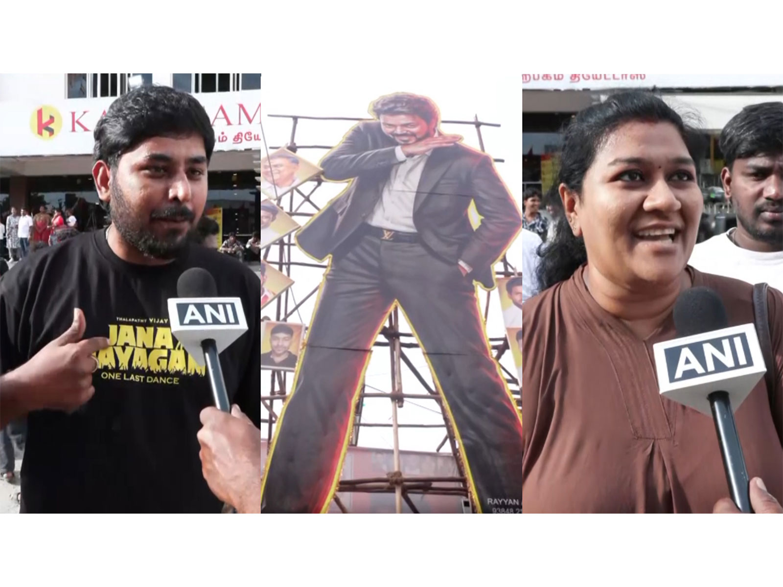 Fans cheer for 'Jana Nayagan' (Photo/ANI) Fans cheer for 'Jana Nayagan' (Photo/ANI)