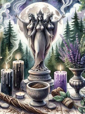 Hecate prayer altar.