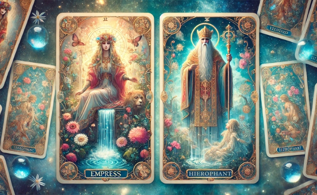 The Empress and Hierophant together.