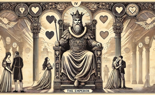 The Emperor as feelings in a tarot reading.