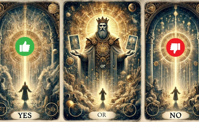 The Emperor as yes or no questions in a tarot reading.