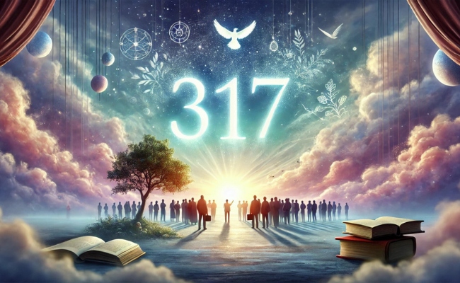 People looking at 317 angel number in the sky.