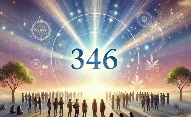 People staring at the 346 angel number in the sky.