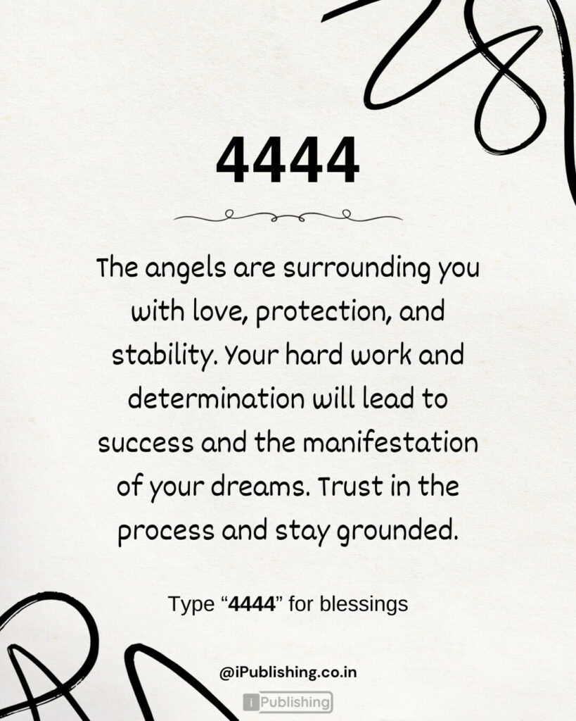 Angel Number 4444 meaning