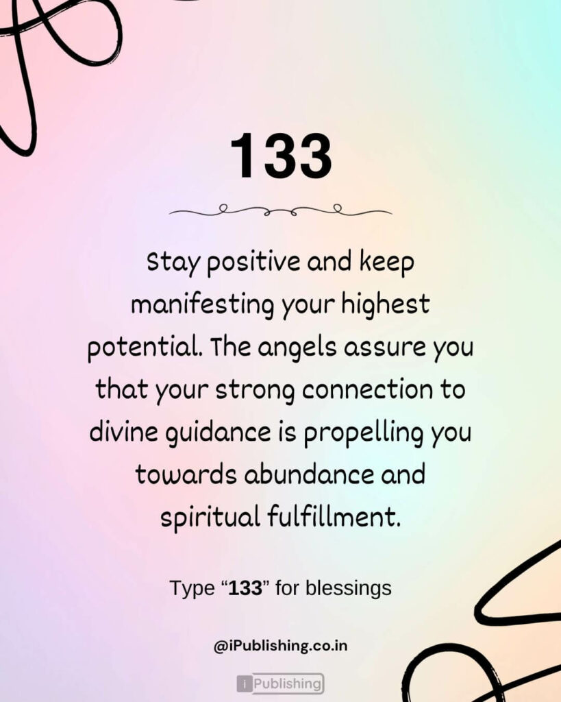 Angel Number 133 Meaning