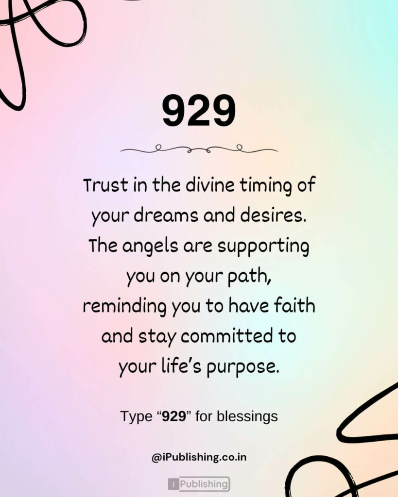 Angel Number 929 Meaning