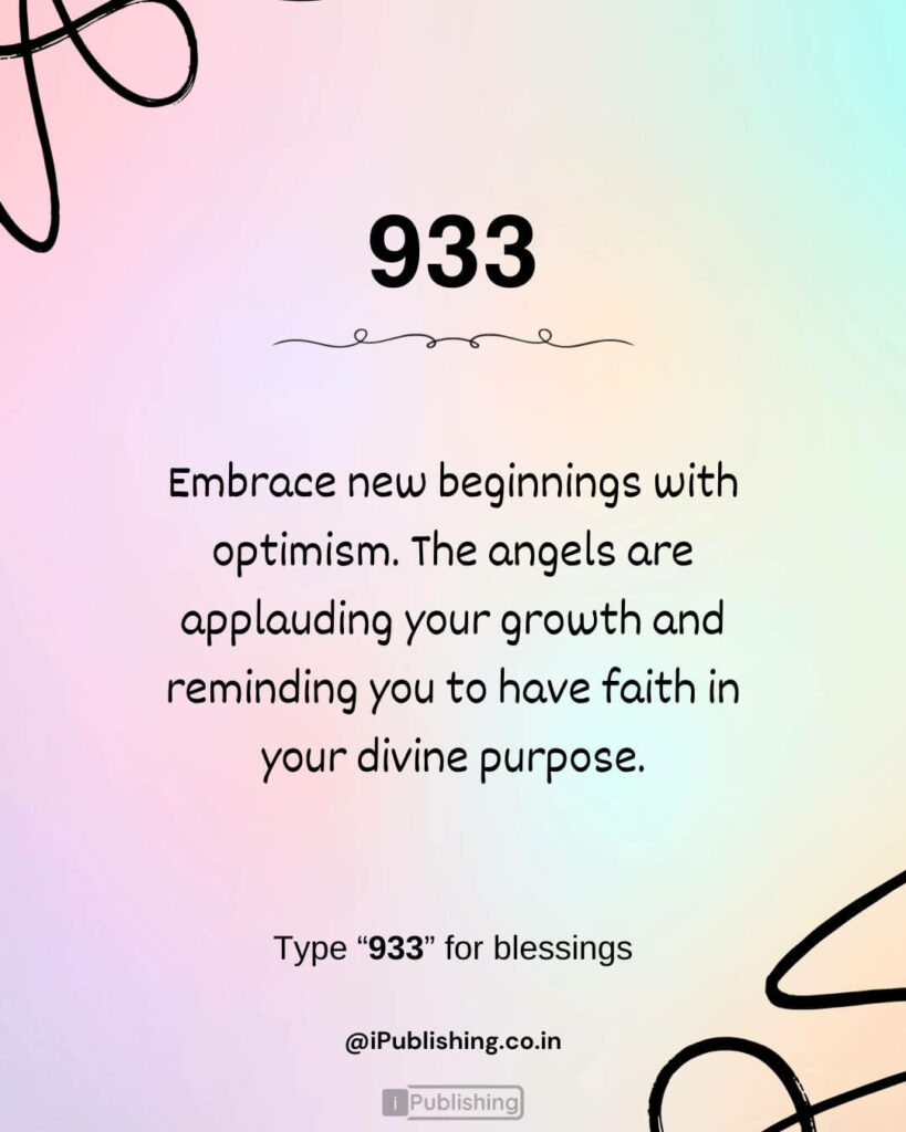 Angel Number 933 Meaning