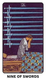 Nine of Swords Tarot Card