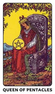 Queen of Pentacles Tarot Card