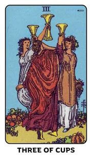 Three of Cups Tarot Card