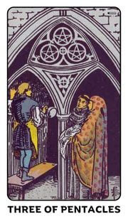 Three of Pentacles Tarot Card