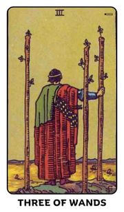 Three of Wands Tarot Card