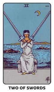 Two of Swords Tarot Card