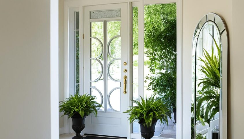 entrance feng shui mirror placement front door