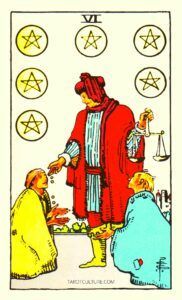 Six of Pentacles Tarot card