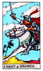 Knight of Swords Tarot card