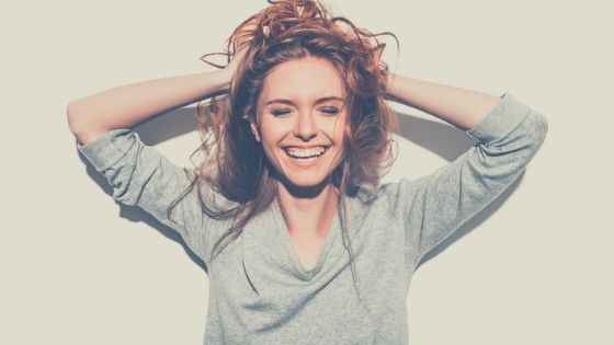 woman extrovert smiling 