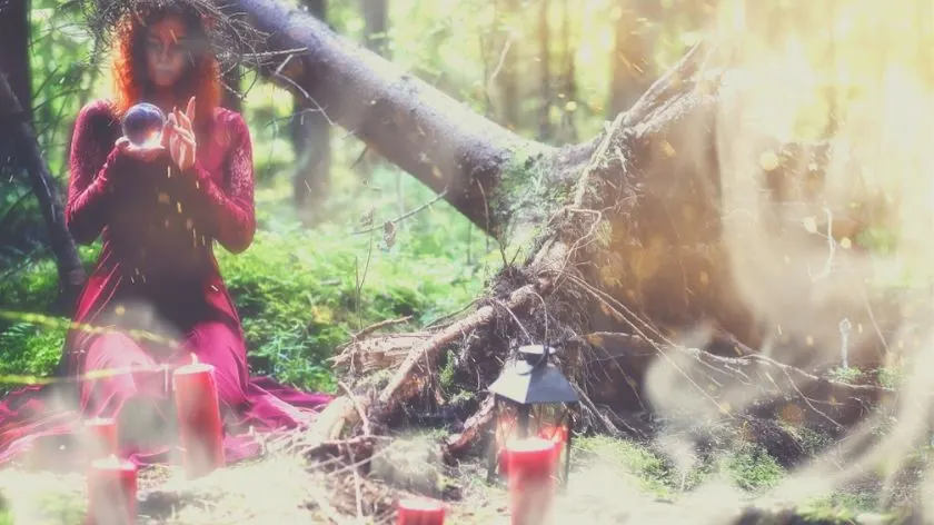 woman doing an intention setting ritual 