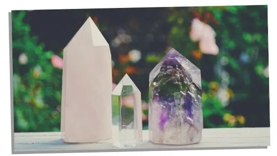 showing how to use crystals for self love