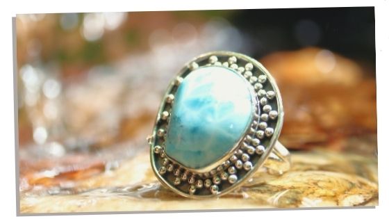 Larimar Stone Ring 