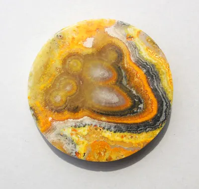 Round piece of bumblebee jasper