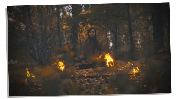 woman doing a shaman initiation 