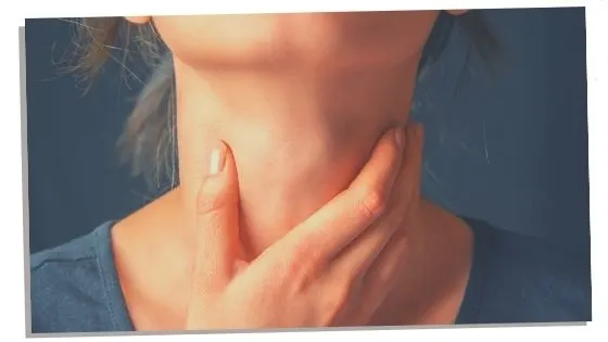  A photo of a blocked throat chakra