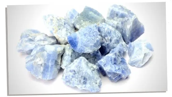 Picture of Blue Calcite, a throat chakra stone