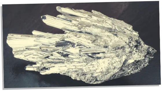 Stibnite crystal