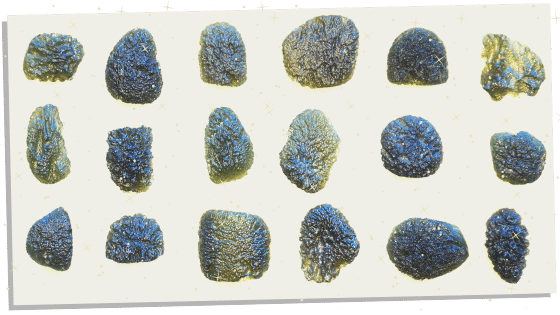 Multi pieces of Moldavite