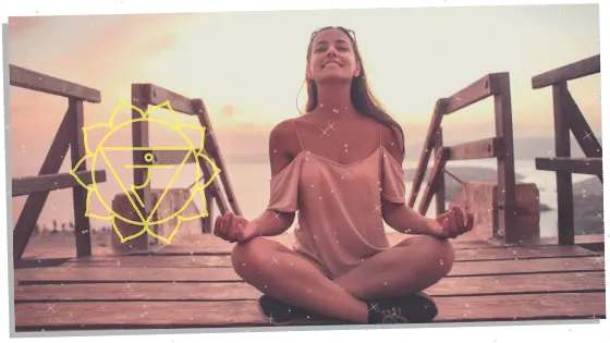 a woman rebalancing a blocked solar plexus chakra