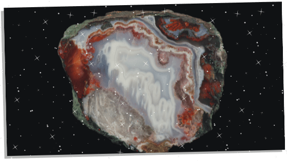 a piece of fire agate