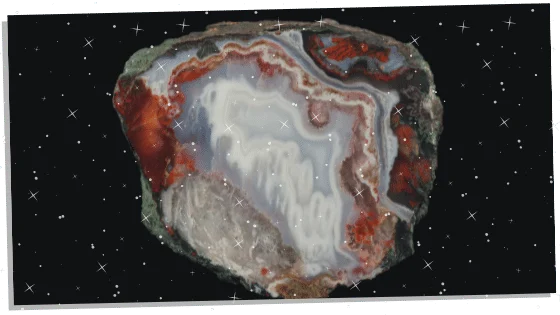 a piece of fire agate