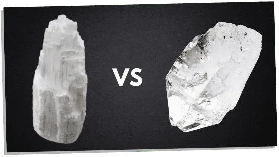 Selenite vs Clear Quartz