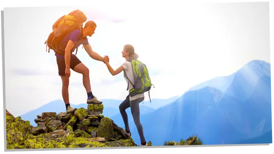 Couple having soulmate signs from the universe