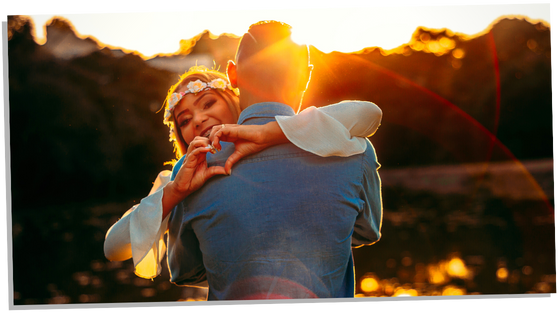 Heart hands being shown