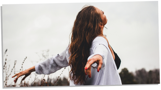 Woman feeling free from the past