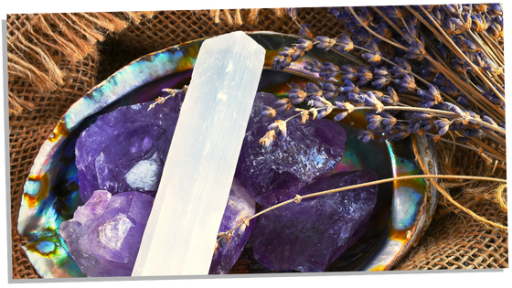 Selenite being cleansed