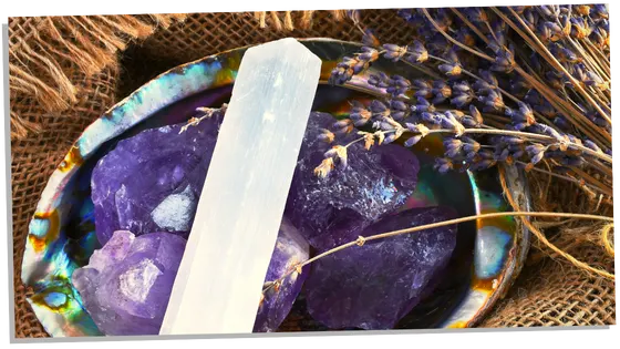 Selenite being cleansed