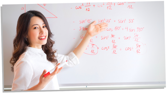 Woman teaching mathematics