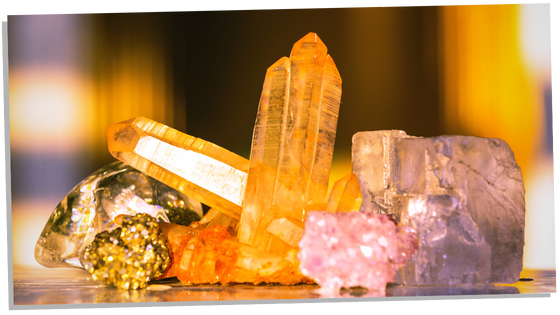 Crystals combined for meditation