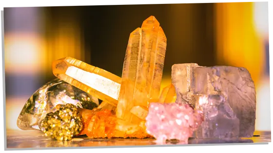 Crystals combined for meditation